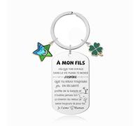 ZYMGUO Mon Fils Ma Fille je t’Aime Humour Porte-clés Message drôle Amour Idée Cadeau Original pour Femme Enfant Famille pour Anniversaire St Valentin Noël Déclaration Mère Père. (Fils3)