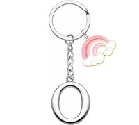 ZYMGUO Porte-clés pour Fille Lettre, Porte-clés pour Femme avec Lettre Initiale, lettre initiale pendentif,Alphabet Pendentif Initiale en Résine, Keyring avec Pendentif Amour et Pampille