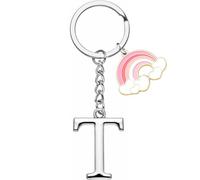 ZYMGUO Porte-clés pour Fille Lettre, Porte-clés pour Femme avec Lettre Initiale, lettre initiale pendentif,Alphabet Pendentif Initiale en Résine, Keyring avec Pendentif Amour et Pampille
