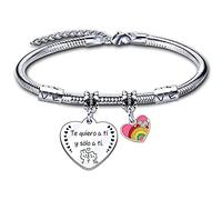 ZYMGUO Pulseras de San Valentín para Parejas,"Te quiero a ti y sólo a ti",Juego de Pulseras de Amor para Amante Mujeres, Regalo de Cumpleaños, L, Acier inoxydable