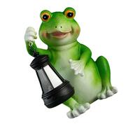 ZYMIADOU 3. Lampe solaire automatique en forme de grenouille en résine pour paysage, pelouse, porche, éclairage de nuit, sculpture de grenouilles de jardin