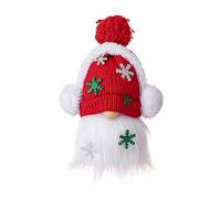 ZYMIADOU Adorable poupée de Noël sans visage avec cache-oreilles tricoté, décoration de Noël parfaite pour salon, chambre à coucher, étude, chapeau tricoté