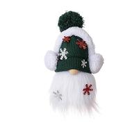 ZYMIADOU Adorable poupée de Noël sans visage avec cache-oreilles tricoté, décoration de Noël parfaite pour salon, chambre à coucher, étude, chapeau tricoté