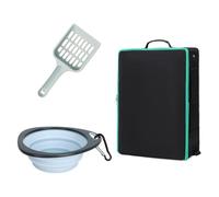 ZYMIADOU Bac à litière pliable multifonction pouvant être utilisé comme sac de rangement ou baignoire - Étanche et portable - Pour un usage domestique - Boîte à litière amovible