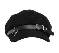 ZYMIADOU Bérets à oreilles en fourrure avec breloque lapins, bérets peintre, bérets boulanger garçon pour promener dans la rue, accessoires photo en fourrure, chapeau long