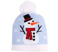 ZYMIADOU Bonnet d'hiver tricoté mignon coloré dessin animé Père Noël bonhomme de neige chaussette Noël chaud tête de mort chapeaux pour hommes, a, taille unique