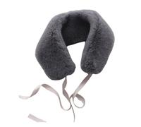 ZYMIADOU Cache-cou en peluche douce avec cravate réglable pour temps froid, écharpe tendance pour l'hiver, activités de plein air et utilisation au bureau, gris, Childrens size 46cm