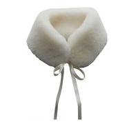 ZYMIADOU Cache-cou en peluche douce avec cravate réglable pour temps froid, écharpe tendance pour l'hiver, activités de plein air et utilisation au bureau, beige, Adult size 55cm