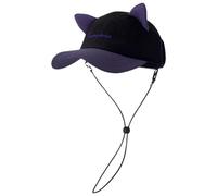 ZYMIADOU Casquette de baseball tendance avec lunettes de soleil à séchage rapide à séchage rapide pour parents enfants plage et usage quotidien avec oreilles de chats et lunettes de soleil, Noir avec