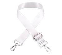 ZYMIADOU Ceinture de rechange en toile, large bandoulière réglable, facile à utiliser, couleur unie, sac à main large à bandoulière réglable, sac à main en toile, blanc, Light gold buckle