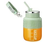 ZYMIADOU Centrifugeuse portable de voyage USB 1000 mAh avec batterie 700 ml avec broyage de glace pour l'extérieur, le bureau, les boissons protéinées, mélangeur portable avec paille