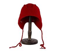 ZYMIADOU Chapeau au crochet amusant pour Halloween - Casquette décontractée Y2K-Girl Hot Girls - Accessoire photo tricoté avec oreilles de chaton pour l'hiver - Chapeaux au crochet pour hommes