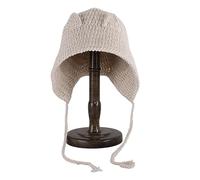 ZYMIADOU Chapeau au crochet amusant pour Halloween - Casquette décontractée Y2K-Girl Hot Girls - Accessoire photo tricoté avec oreilles de chaton pour l'hiver - Chapeaux au crochet pour hommes