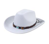 ZYMIADOU Chapeau de cowboy de vacances décontracté disco surprise pour adultes filles garçons chapeau de cowgirl pour carnavals, festival de musique, lunettes de soleil adultes