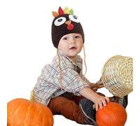 ZYMIADOU Chapeau de dinde pour adultes et enfants tricotés à la main au crochet - Accessoires photo de Thanksgiving - Costume amusant - Taille réglable - Décoration de vacances - Fête festive