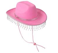 ZYMIADOU Chapeau de fête étincelant avec strass en cristal lourd pour enterrement de vie de jeune fille, acteur, actrice, cowboy chapeaux pour femmes, enfants, hommes en vrac western