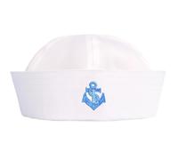 ZYMIADOU Chapeau de marin pour adolescents adultes avec ancres brodées Capitaine Marine Halloween Cosplay pour filles Photographie Yacht Chapeaux pour hommes femmes Bateau en vrac Chapeaux pour fête