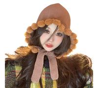 ZYMIADOU Chapeau de pêcheur au crochet - Chapeau d'hiver décontracté Y2K-Girl Hot Girls - Accessoire photo avec tournesol au crochet