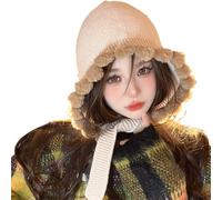ZYMIADOU Chapeau de pêcheur au crochet - Chapeau d'hiver décontracté Y2K-Girl Hot Girls - Accessoire photo avec tournesol au crochet