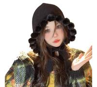 ZYMIADOU Chapeau de pêcheur au crochet - Chapeau d'hiver décontracté Y2K-Girl Hot Girls - Accessoire photo avec tournesol au crochet