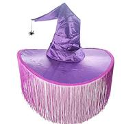 ZYMIADOU Chapeau de sorcière d'Halloween avec citrouille, décorations de fête de jardin, cosplay, accessoires de costume, chapeau d'Halloween, chapeau de magicien adulte, costume de cosplay pour femme