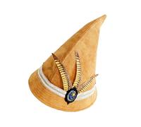 ZYMIADOU Chapeau de sorcière enchanteur avec bordure délicate à plumes Accessoire de fête d'Halloween Flexible Léger Polyester Accessoire de costume d'Halloween