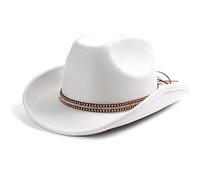 ZYMIADOU Chapeau décontracté de cowboy pour enterrement de vie de jeune fille, casquette disco pour acteur, actrice, boîte de nuit, chapeaux à large bord pour femmes