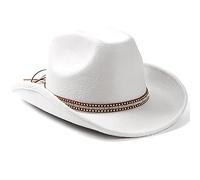 ZYMIADOU Chapeau décontracté de cowboy pour enterrement de vie de jeune fille, casquette disco pour acteur, actrice, boîte de nuit, chapeau pour homme