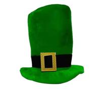 ZYMIADOU Chapeau haut-de-forme irlandais vert rayé Leprechaun Cap Irlande Accessoires de décoration de fête Costume pour femme homme chapeau cadeau