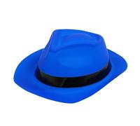 ZYMIADOU Chapeau Homburg vert en plastique avec breloque de gangster, couleur vive pour fête, fête, festivals, accessoires de fête pour adultes pour enfants, mariage en vrac pour femmes
