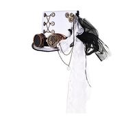 ZYMIADOU Chapeau melon steampunk pour homme avec lunettes - Haut gothique steampunk - Pour carnaval, boîte de nuit