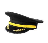 ZYMIADOU Chapeau réglable à large bord pour adulte, uniforme de cosplay, aviation, équipages pour hommes et femmes, jeu de rôle, enterrement de vie de jeune fille, déguisement