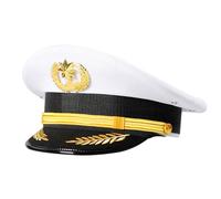 ZYMIADOU Chapeau réglable à large bord pour adulte, uniforme de cosplay, aviation, équipages pour hommes et femmes, jeu de rôle, enterrement de vie de jeune fille, déguisement