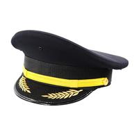 ZYMIADOU Chapeau réglable à large bord pour adulte, uniforme de cosplay, aviation, équipages pour hommes et femmes, jeu de rôle, enterrement de vie de jeune fille, déguisement