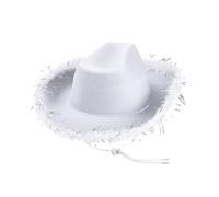 ZYMIADOU Chapeaux de cowgirl étincelants avec strass en cristal pour enterrement de vie de jeune fille, chapeau de mariée pour acteur, actrice, chapeaux de cowboy pour femmes
