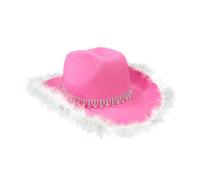 ZYMIADOU Chapeaux de cowgirl étincelants avec strass en cristal pour enterrement de vie de jeune fille, chapeau de mariée pour acteur, actrice, chapeaux de cowboy pour femmes