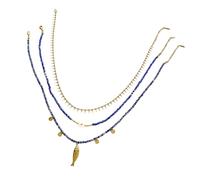 ZYMIADOU Collier élégant en acier inoxydable avec pendentif en forme de poisson en forme de coquillage pour différentes couches de temps Collier tendance avec pierres naturelles