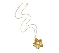 ZYMIADOU Collier polyvalent multi-rangs avec pendentif papillon floral en acier inoxydable léger et confortable pour un usage quotidien, taille unique, Comme décrit, Comme décrit.