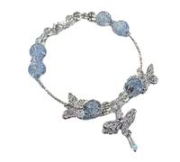 ZYMIADOU Élégant bijou pour femme avec papillon complexe et perles pour les amoureux de la nature et les créateurs de tendances pour les occasions spéciales, taille unique, Comme décrit