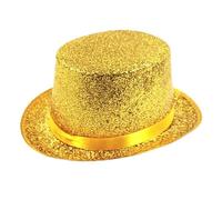 ZYMIADOU Fedora Chapeau haut de forme Blingbling à bord court pour défilé, scène, spectacle, carnaval, vacances, bandeau pour femme