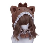 ZYMIADOU Joli bonnet d'oreille en peluche élégant pour petite amie, femme, accessoires d'hiver