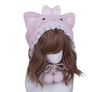 ZYMIADOU Joli bonnet d'oreille en peluche élégant pour petite amie, femme, accessoires d'hiver
