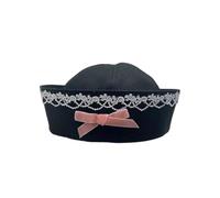 ZYMIADOU Joli chapeau de marin Capitaine Lovely Seafaring Adulte Marine Marine Petit Nœud Décors Halloween Party Cosplay Tenue Chapeaux pour Fille Femme En Vrac Adulte Chapeaux Pour Fête En Vrac Pour