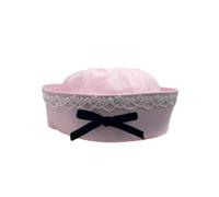 ZYMIADOU Joli chapeau de marin Capitaine Lovely Seafaring Adulte Marine Marine Petit Nœud Décors Halloween Party Cosplay Tenue Chapeaux pour Fille Femme En Vrac Adulte Chapeaux Pour Fête En Vrac Pour
