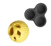 ZYMIADOU Jouet à mâcher en silicone pour chien - Balle de dentition pour masticateurs agressifs - Fuite de nourriture pour les dents - Entraînement propre - Balle distributrice de friandises