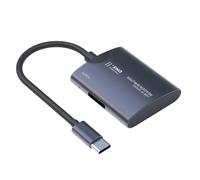 ZYMIADOU Lecteur de cartes USB C 2 en 1 pour cartes, vitesse rapide de transfert 480 Mbps, plug and play, compatible sur tous les appareils portables et constructions, lecteur de carte sans pilote