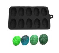 ZYMIADOU Moule en silicone à 10 cavités en forme de cerveaux pour gâteaux et desserts innovants Outil de cuisson créatif pour fêtes et événements à thème Moule flexible facile à démouler