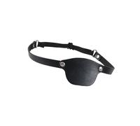 ZYMIADOU Patchs pour œil de pirate médiéval vintage en cuir gaufré, accessoires de costume médiéval pour homme, Halloween, jeu de rôle, sangle en relief pour costumes, Rivets noirs, taille unique