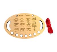 ZYMIADOU Planche éducative en bois avec 12 méthodes d'apprentissage pour apprendre à nouer les nœuds pour le camping, la randonnée, l'entraînement éducatif pour enfants