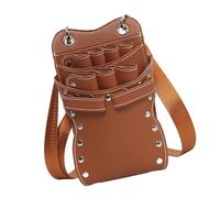 ZYMIADOU Pochettes ergonomiques pour outils de coiffure, 7 poches, étui de rangement pour ciseaux, sangle réglable, clip de ceinture pour une utilisation en salon de coiffure, pochette multi-poches